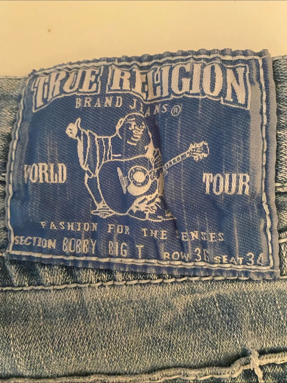 Two pairs of Vintage made in USA Men's True Religion Jeans.